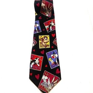 Valentine’s Looney Tunes vintage silk Bugs Bunny necktie